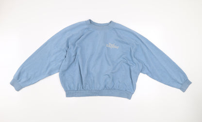 H&M Divided Women Blue XL Pullover Sweatshirt Feel Empathy