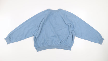 H&M Divided Women Blue XL Pullover Sweatshirt Feel Empathy