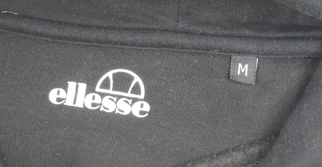 Mens UK Size M ellesse Black Pullover Hoodie