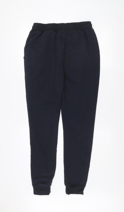 Brave Soul Men's Black Jogger Trousers Size L Polyester Fleece