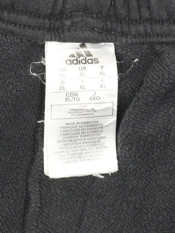Adidas Mens Black XL Jogger Trousers Fleece Drawstring Waist