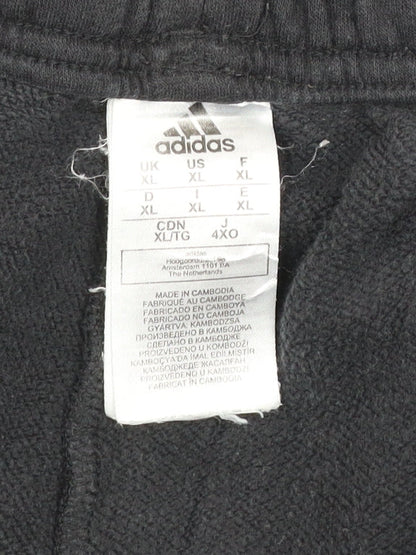 Adidas Mens Black XL Jogger Trousers Fleece Drawstring Waist