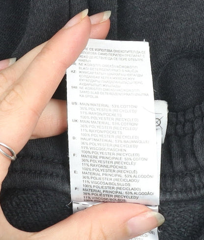 Adidas Mens Black XL Jogger Trousers Fleece Drawstring Waist