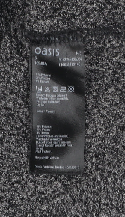 Oasis Women’s Grey Knit Bodycon Belted Jumper Dress Size S