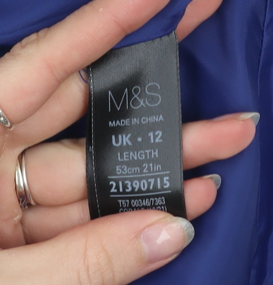 Marks and Spencer Women Blue Size 12 Pencil Skirt