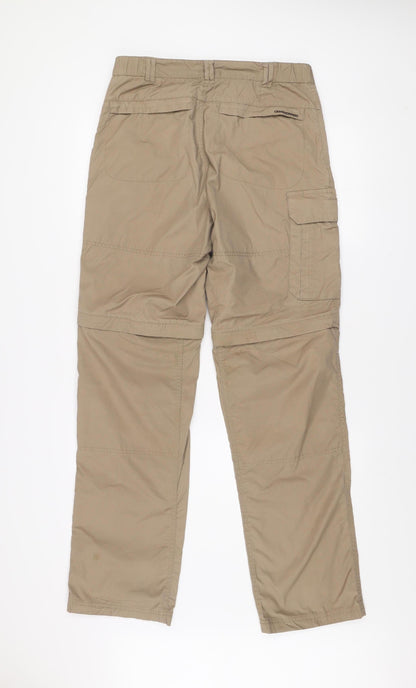 Craghoppers Men's Beige Cargo Convertible Trousers Size L 30in Waist