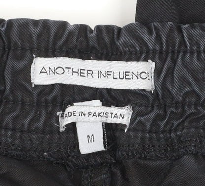 Another Influence Men's Black Cotton Cargo Trousers M