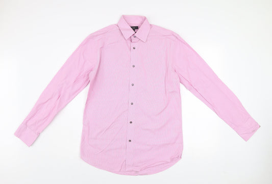 Mens UK Collar Size 15 NEXT Smart Pink  Dress Shirt