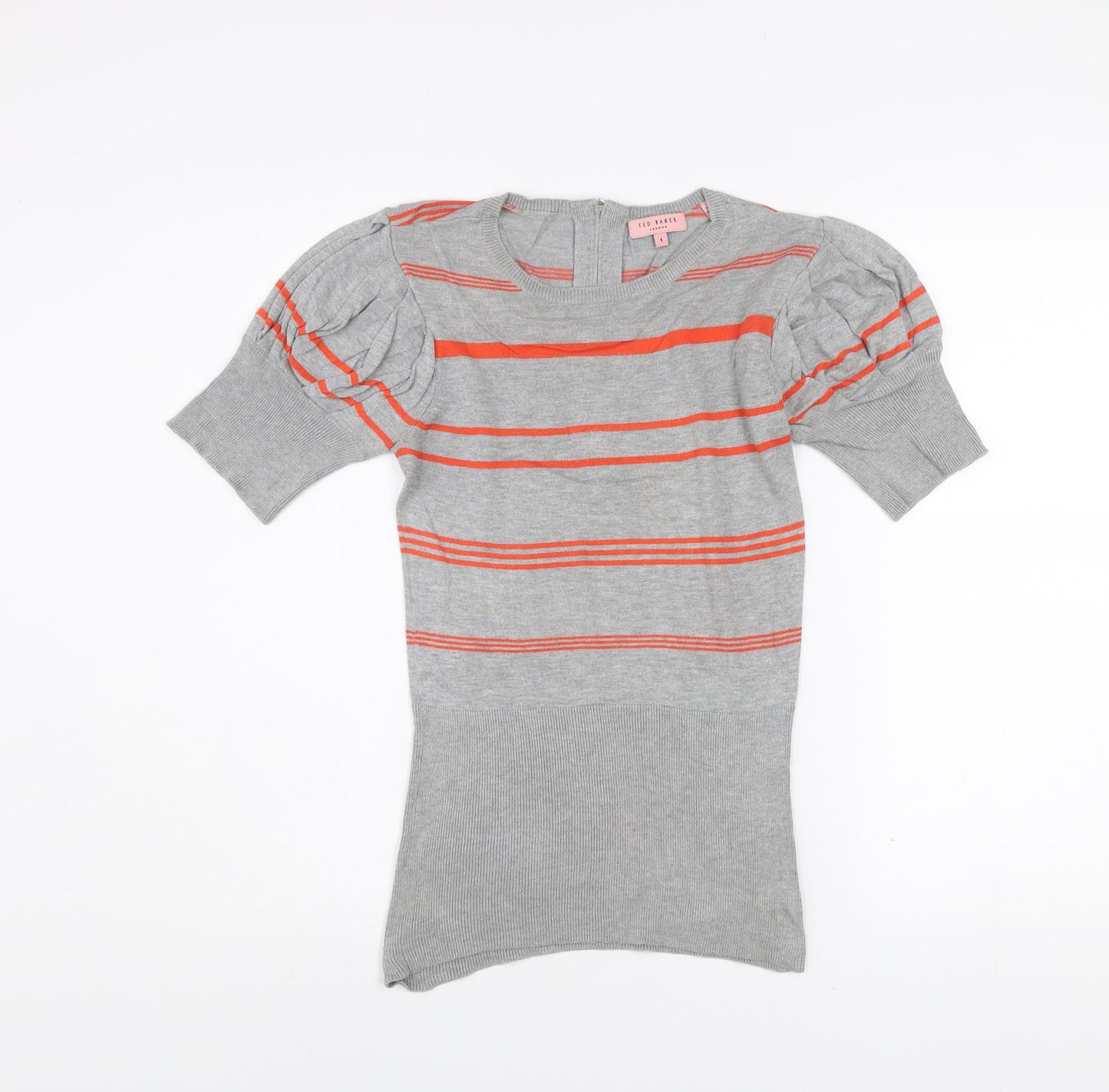 Womens UK Size XS Ted Baker Grey Jersey T-Shirt