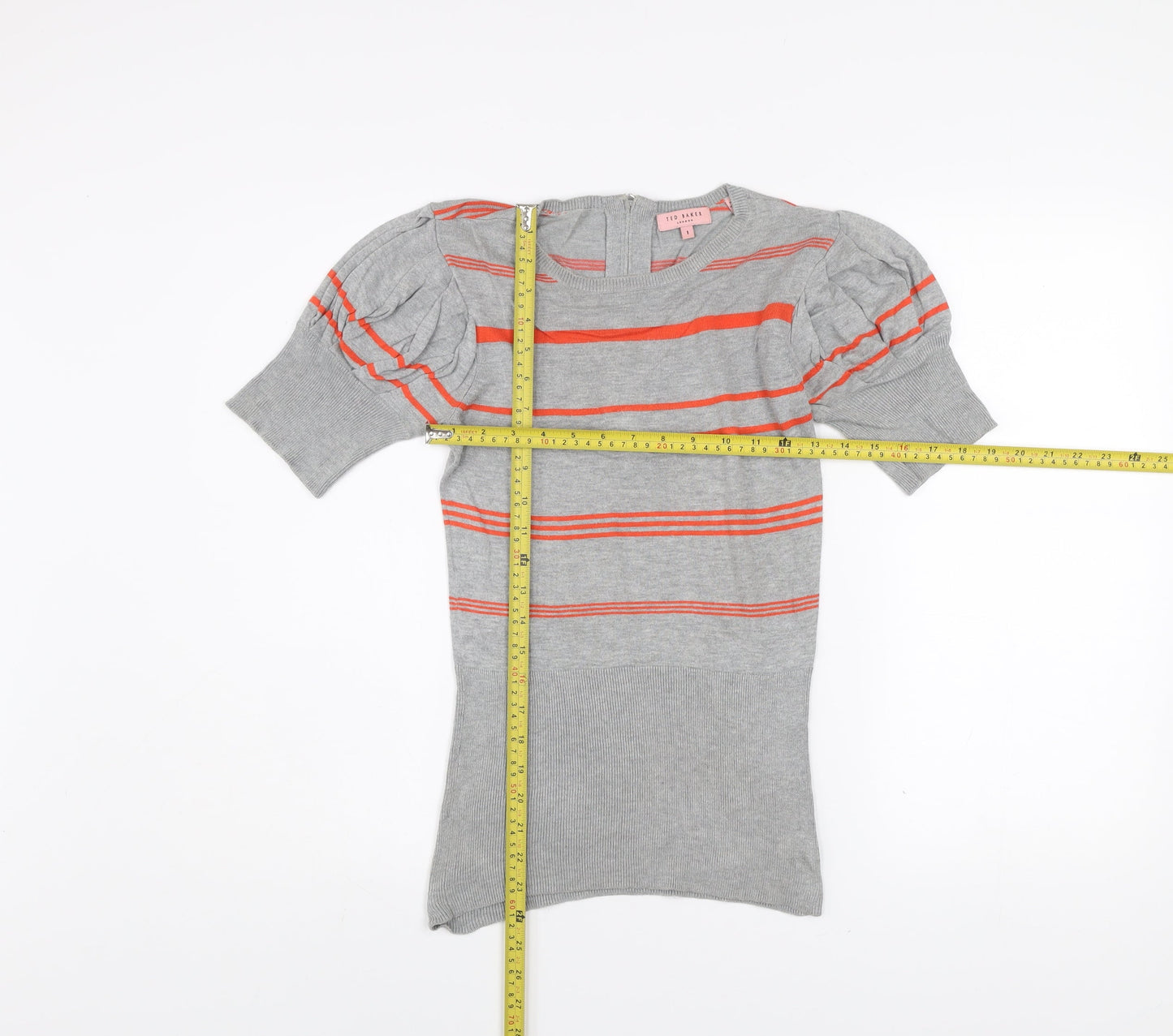 Womens UK Size XS Ted Baker Grey Jersey T-Shirt