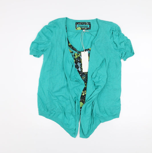 Womens UK Size 12 Rocha John Rocha Green Cardigan Jumper