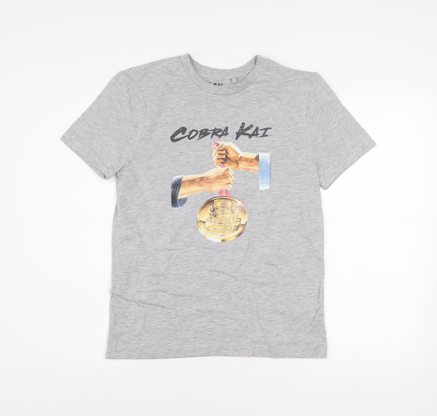 Mens UK Size S Cobra Kai Grey  T-Shirt