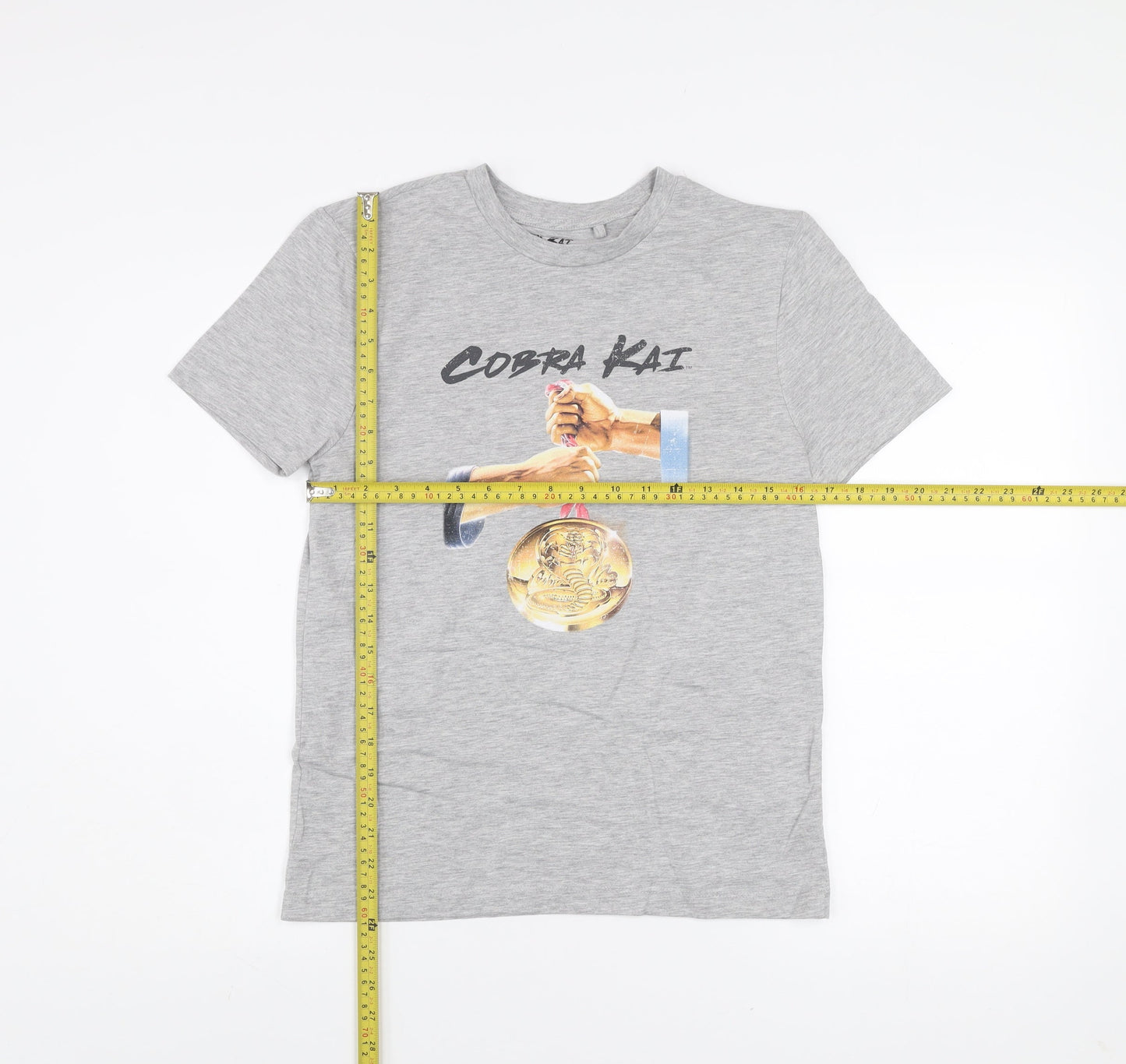 Mens UK Size S Cobra Kai Grey  T-Shirt