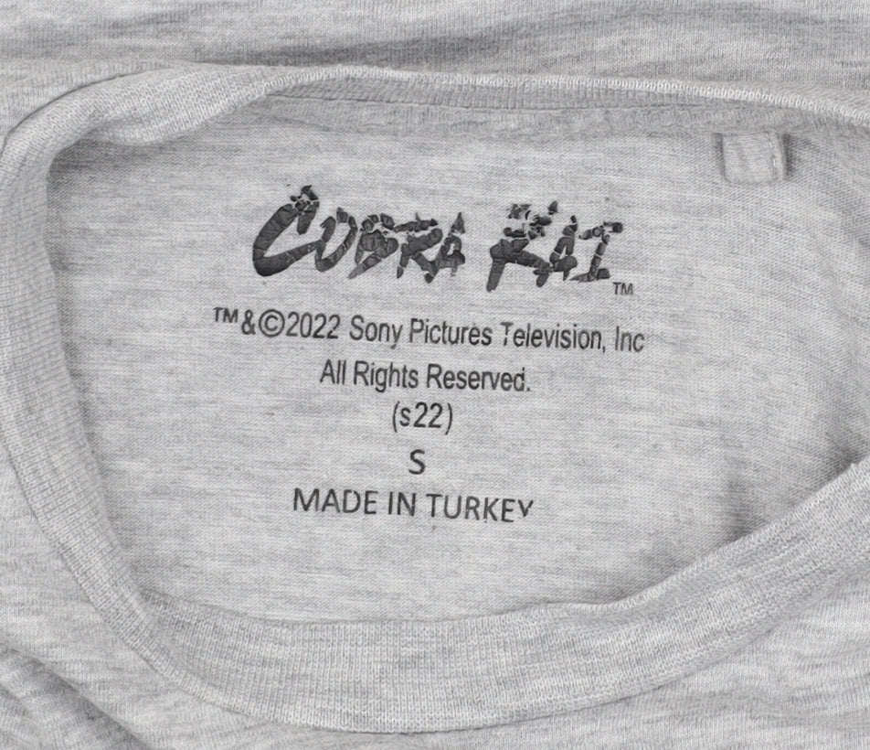 Mens UK Size S Cobra Kai Grey  T-Shirt