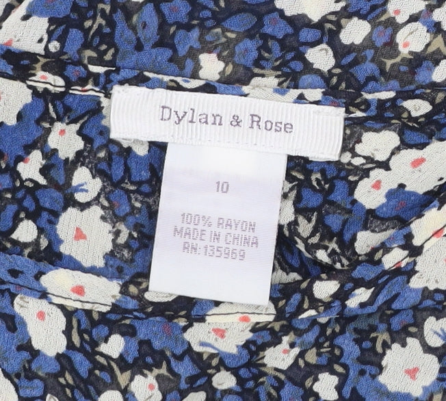 Womens UK Size 10 Dylan & Rose Blue Tunic Blouse
