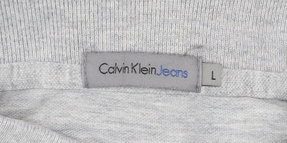Mens UK Size L Calvin Klein Jeans 100% Cotton Polo Shirt