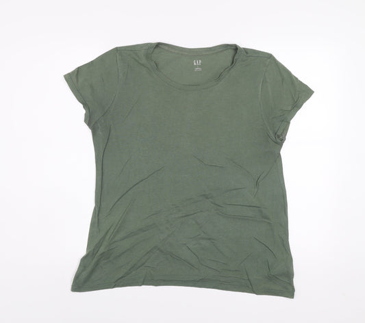 GAP Women’s Green Basic Crew Neck Short Sleeve T-Shirt Size L