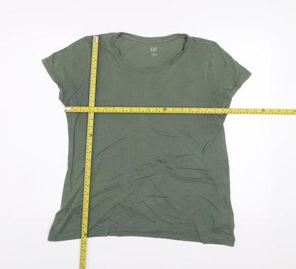 Womens UK Size L Gap Green Basic T-Shirt