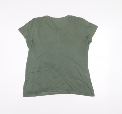 Womens UK Size L Gap Green Basic T-Shirt