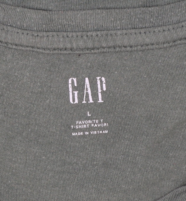 Womens UK Size L Gap Green Basic T-Shirt