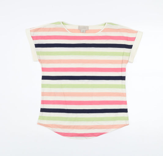 Coast Women's Multicoloured Striped Cotton Jersey T-Shirt Size S