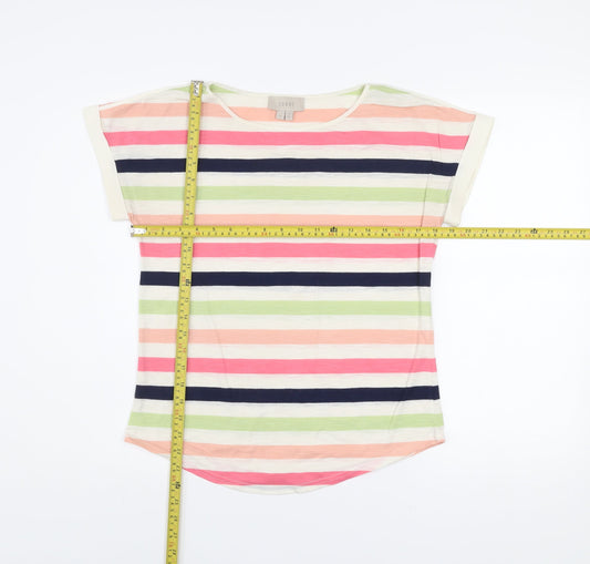 Coast Women's Multicoloured Striped Cotton Jersey T-Shirt Size S