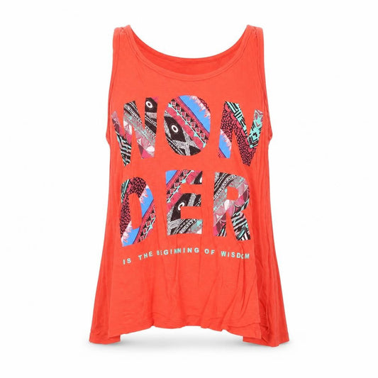 Womens UK Size 12 Stradivarius Red Basic Tank
