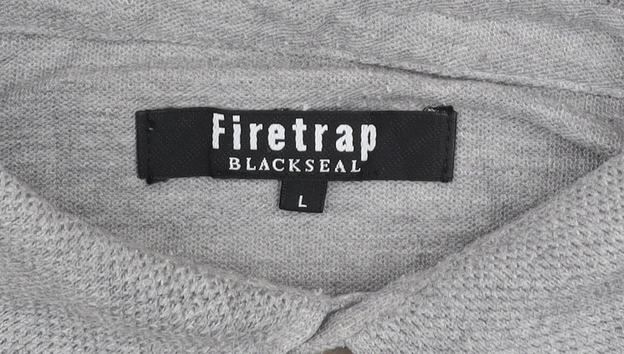 Mens UK Size L Firetrap Polyester Blend Polo Shirt