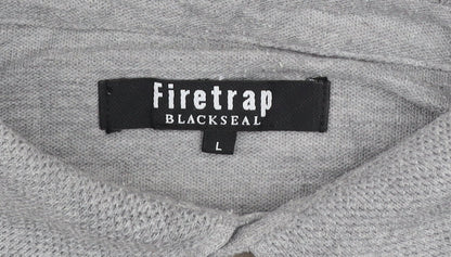 Mens UK Size L Firetrap Polyester Blend Polo Shirt