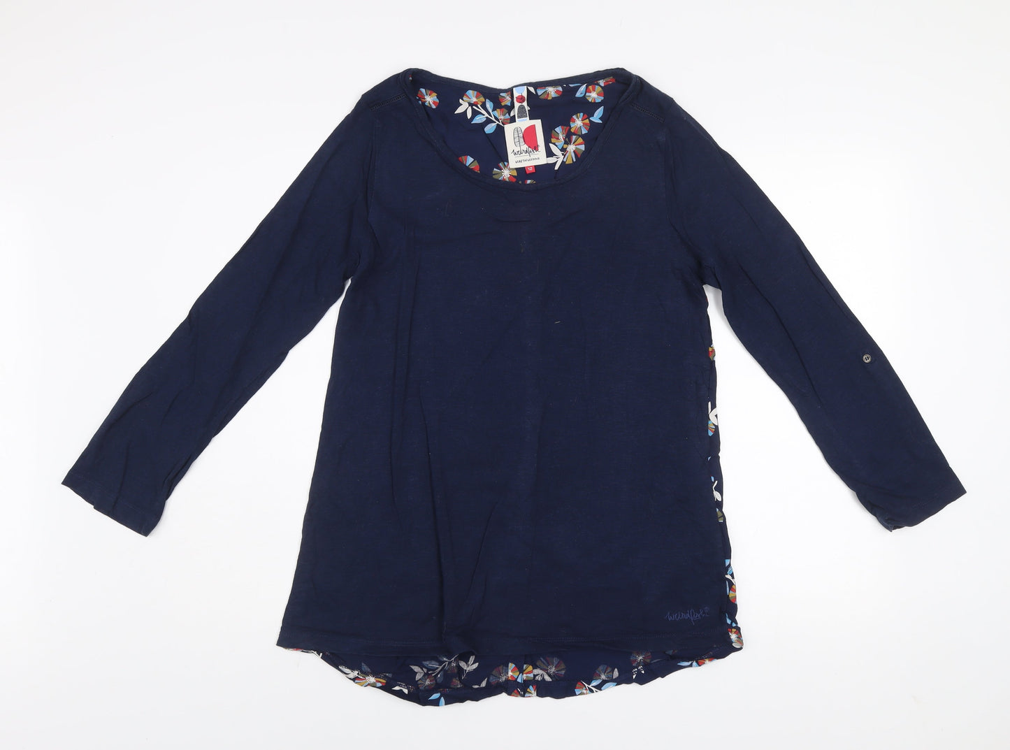 Womens UK Size 12 Weird Fish Blue Tunic Blouse