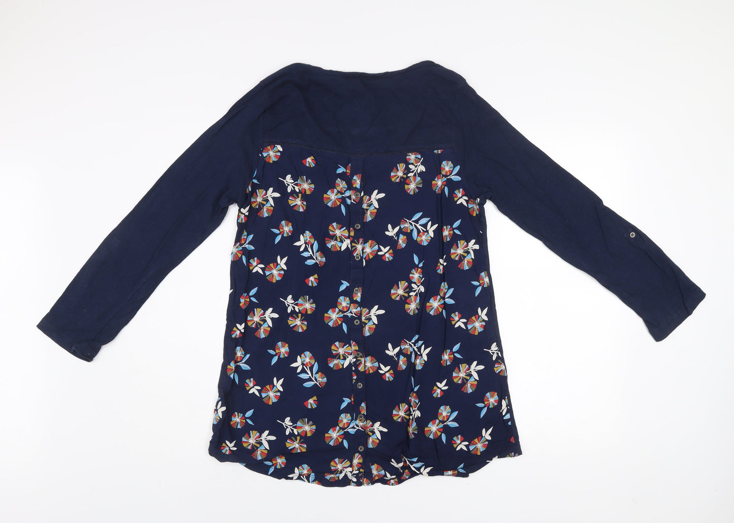 Womens UK Size 12 Weird Fish Blue Tunic Blouse