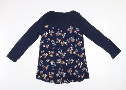 Womens UK Size 12 Weird Fish Blue Tunic Blouse