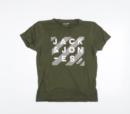 Mens UK Size M JACK & JONES Green  T-Shirt