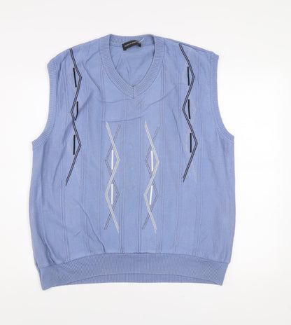 Mens UK Size XL Patrick Bernard Blue Vest Jumper