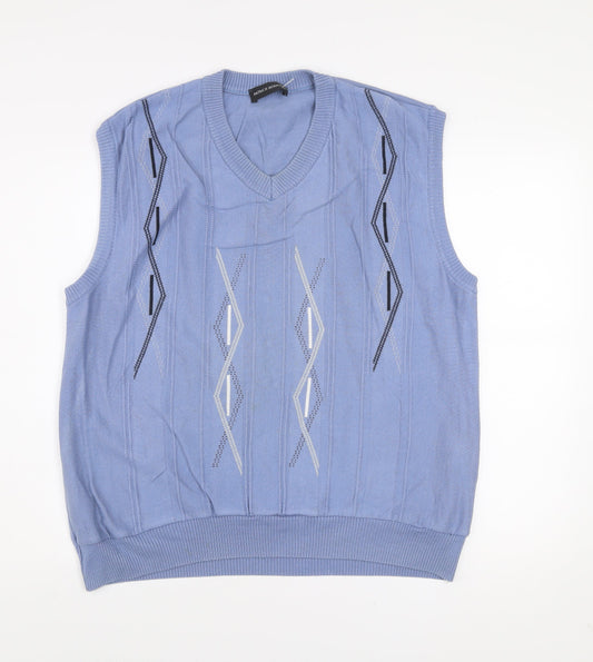 Mens UK Size XL Patrick Bernard Blue Vest Jumper