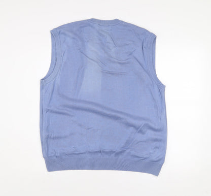 Mens UK Size XL Patrick Bernard Blue Vest Jumper