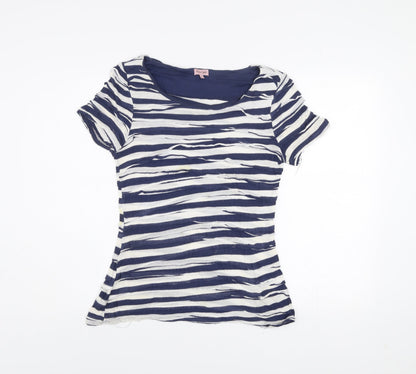 Womens UK Size 10 Phase Eight Blue Jersey T-Shirt