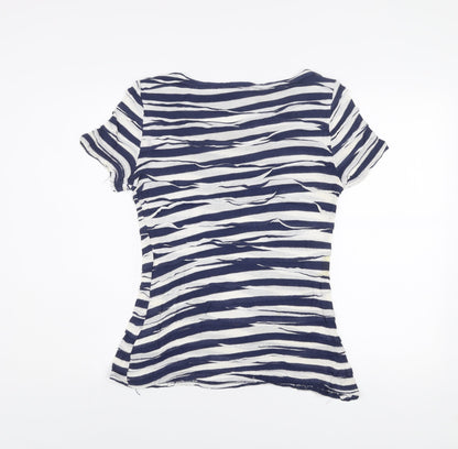 Womens UK Size 10 Phase Eight Blue Jersey T-Shirt