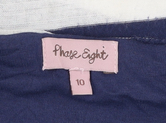Womens UK Size 10 Phase Eight Blue Jersey T-Shirt
