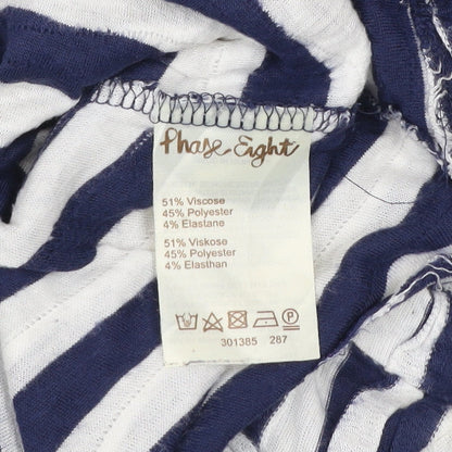 Womens UK Size 10 Phase Eight Blue Jersey T-Shirt