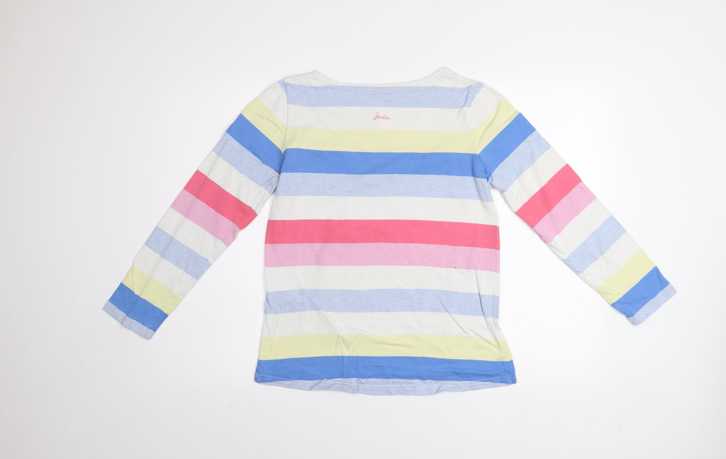 Joules Women's Multicoloured Striped Cotton Pullover Jumper UK 10