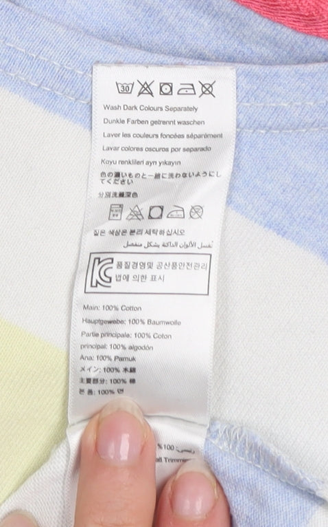 Joules Women's Multicoloured Striped Cotton Pullover Jumper UK 10