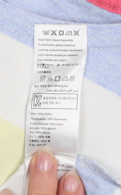 Joules Women's Multicoloured Striped Cotton Pullover Jumper UK 10