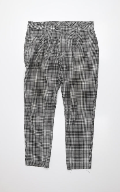 Mens UK Size 31 Zara Regular Fit Business Casual Grey Trousers