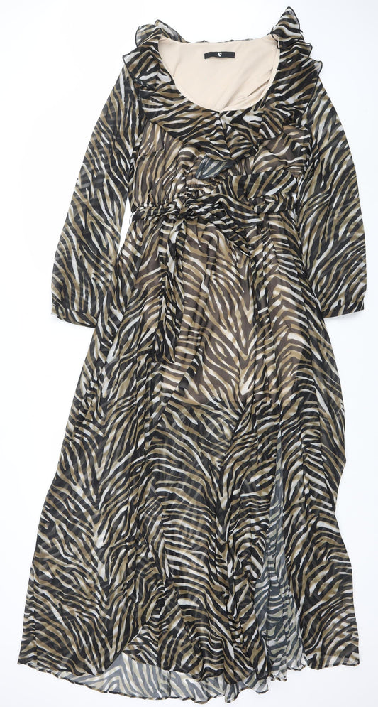Very Women’s Long Animal Print Wrap Dress Size 14