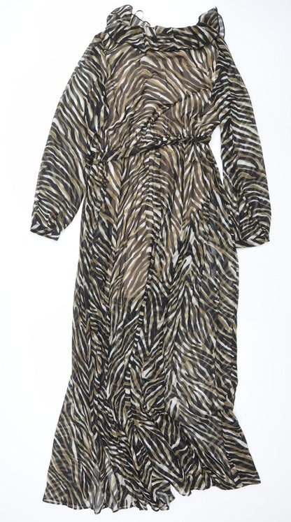 Very Women’s Long Animal Print Wrap Dress Size 14