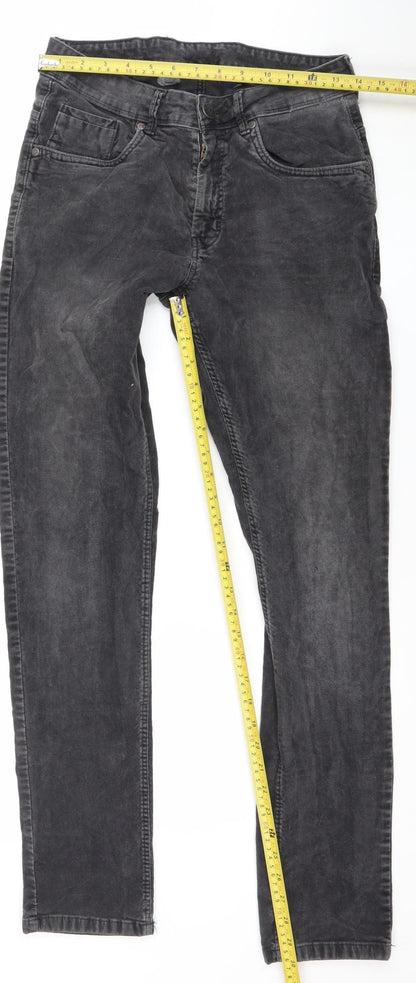 Cortigiani Men's Black Slim Fit Jeans Size 32 Straight Leg Denim