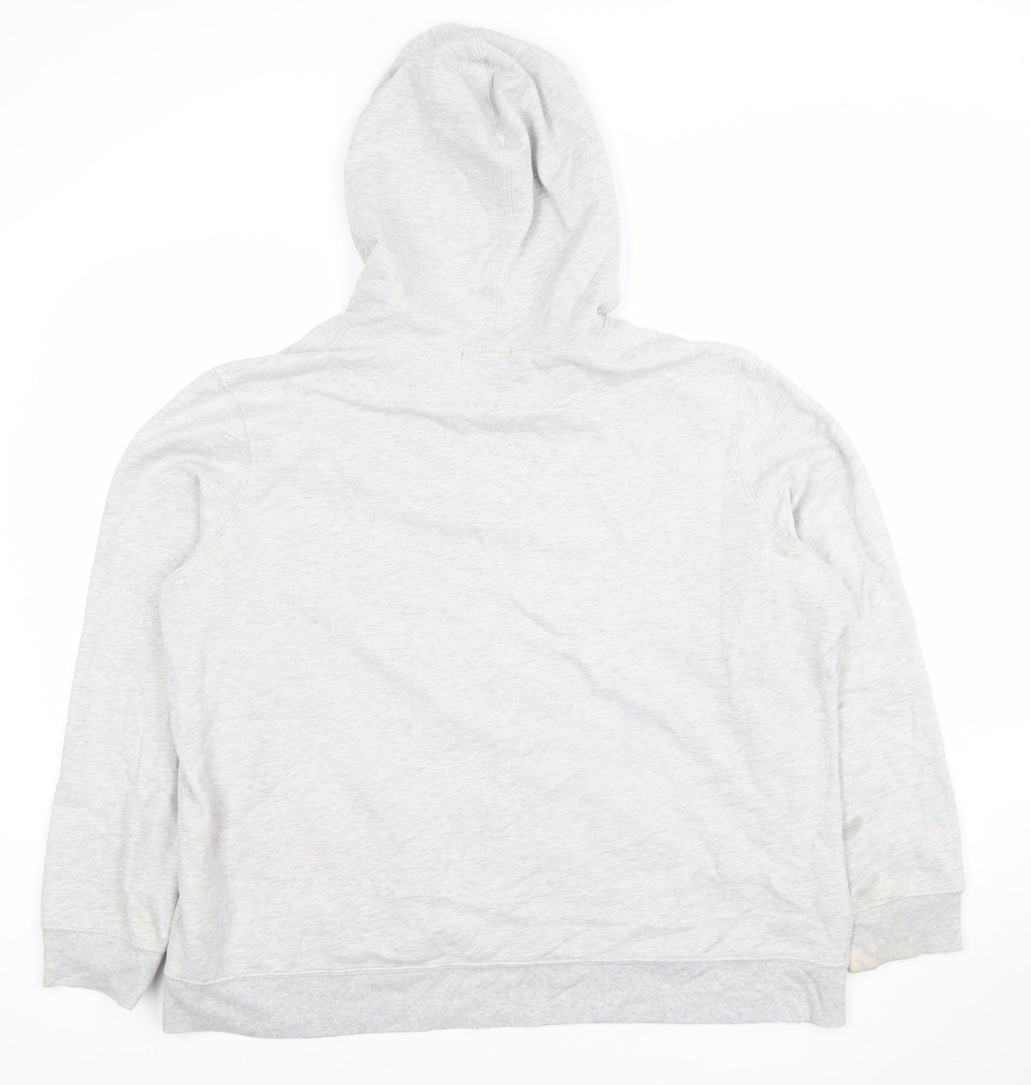 GAP Women Grey XXL Pullover Hoodie Cotton Logo Embroidered Sweatshirt