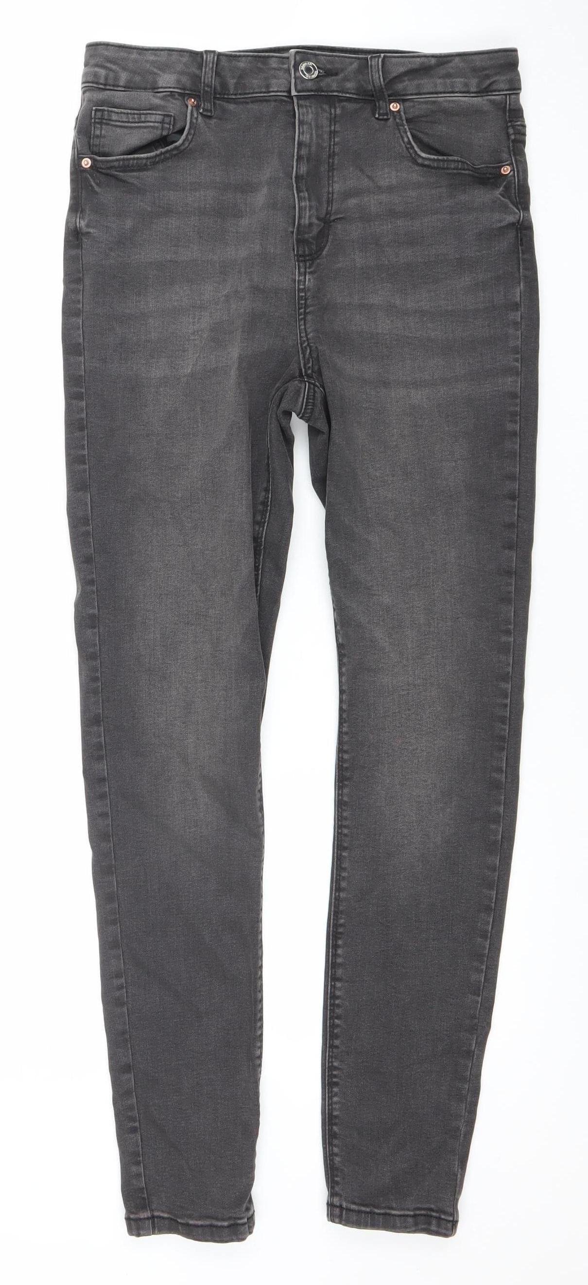 Denim Co Women's Black Skinny Jeans Size 14 Regular Stretch Denim