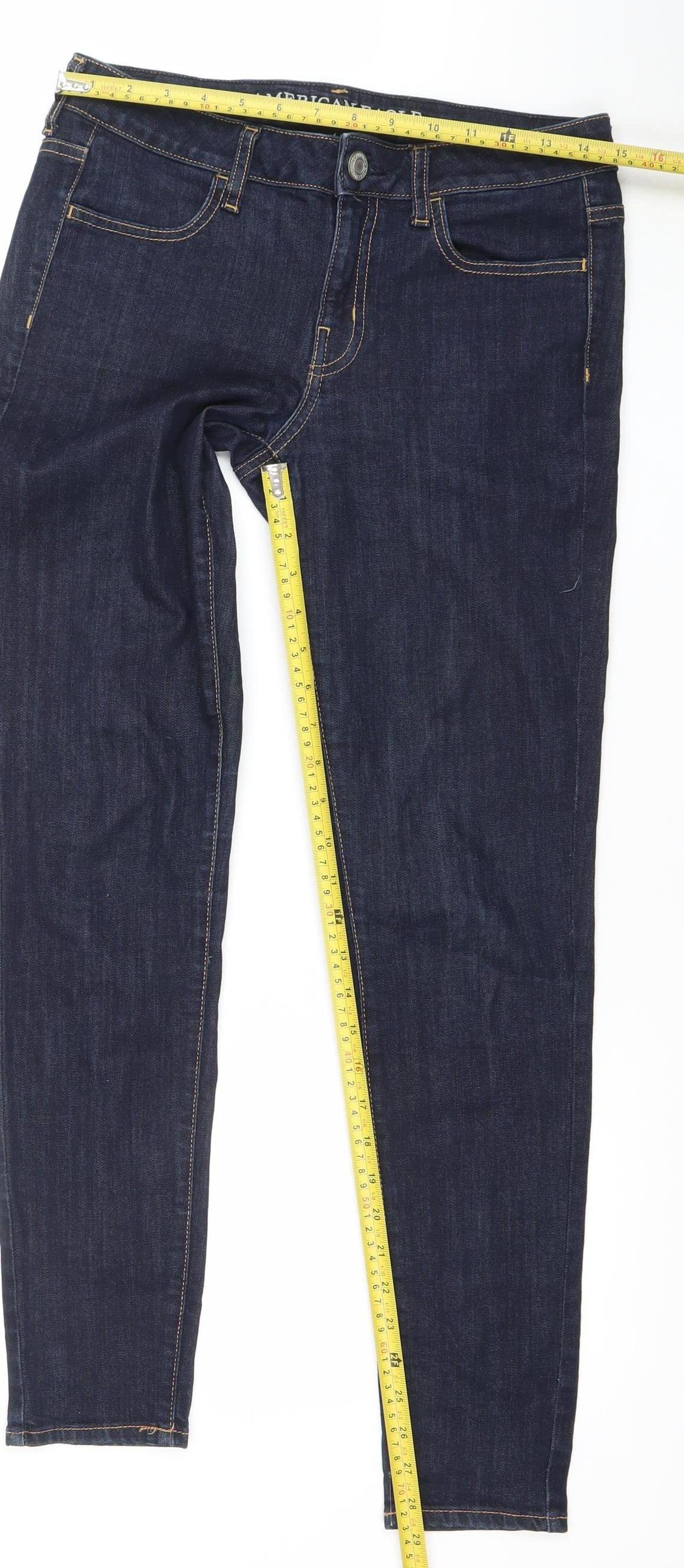 Womens UK Size 8 American Eagle Outfitters Slim Fit Skinny Blue Jeans
